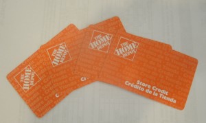 Home Depot store credit cards purchased at deep discount
