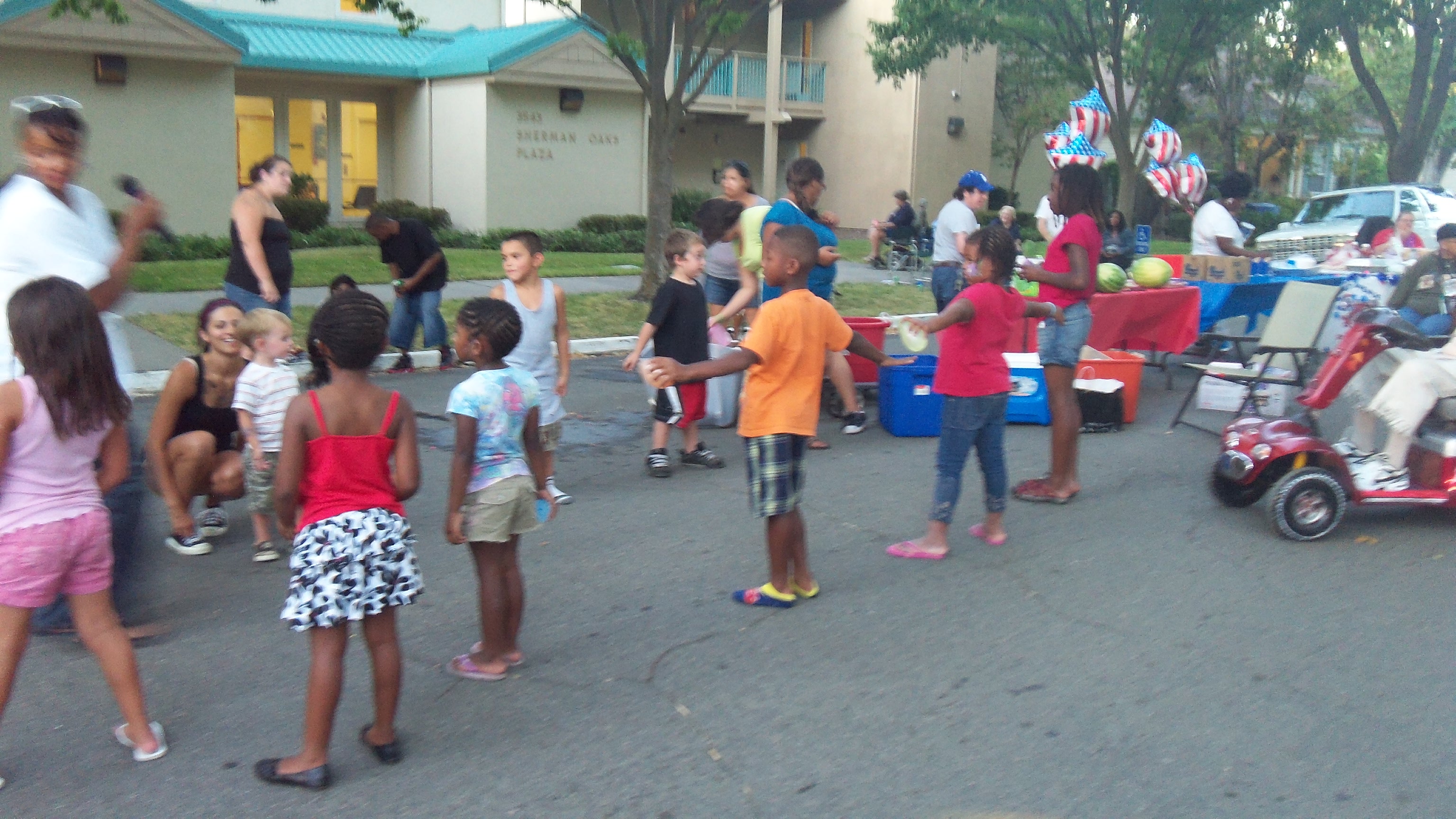 Water Balloon Toss at 1st Av-Y St 2011 National Night Out