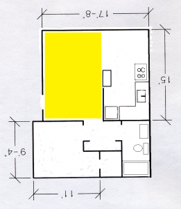 Ujima 1bd floor plan loft zoned